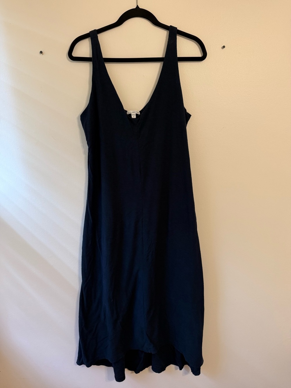 James Perse cotton blend midi dress, navy, size XL (4)